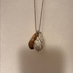 J. Jill Silver and Pearl Necklace